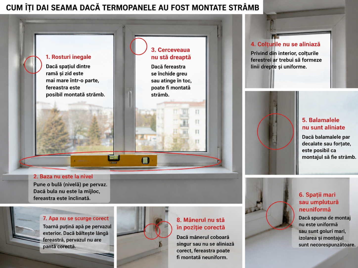 Comment savoir si les fenêtres à double vitrage ont été installées de travers sans être un spécialiste