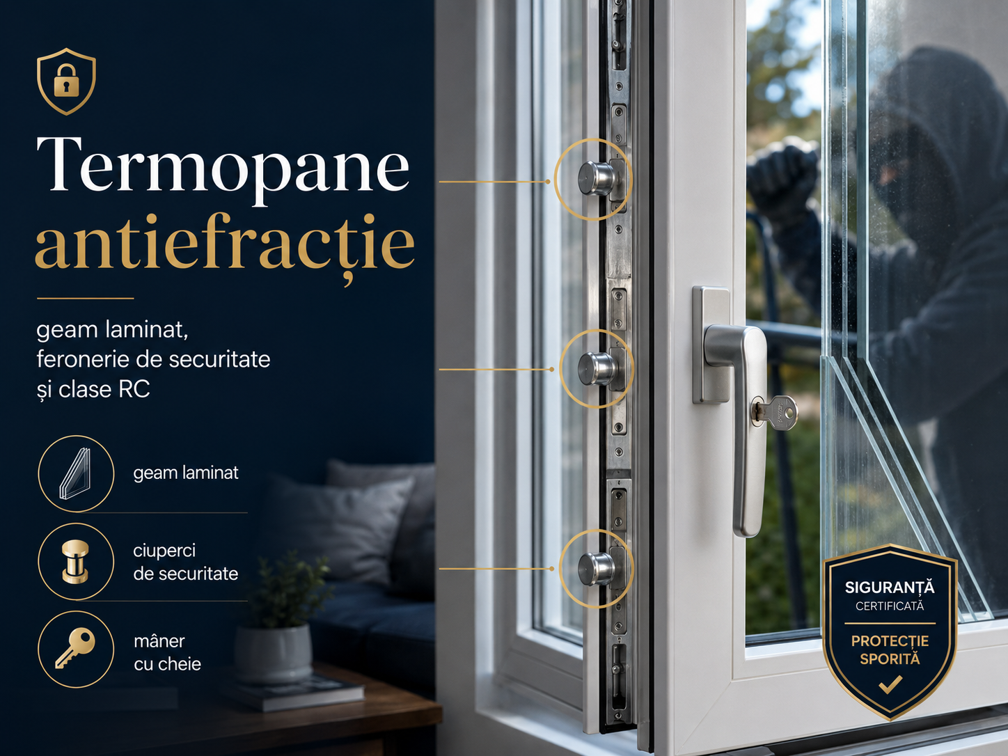 Double vitrage à l’épreuve des cambriolages : verre laminé, quincaillerie à champignons et cours de sécurité expliqués de manière à comprendre par tous